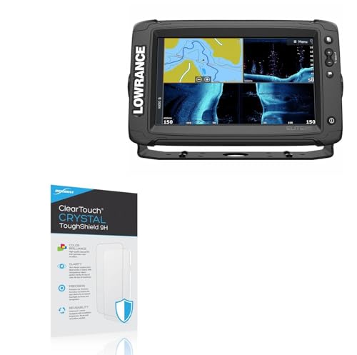 BoxWave Screen Protector Compatible with Lowrance Elite-9 TI2 - ClearTouch Crystal ToughShield 9H (2-Pack), Clear 9H Tough Flexible Film Screen Protector