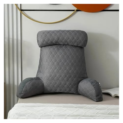 Coussin de lecture grand dossier bleu lavable pour lit et canapé - 4