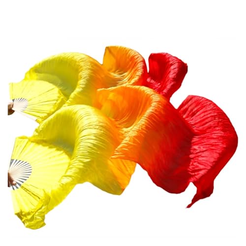 Abanico de seda degradadas para danza del vientre multicolor S-XXL 6