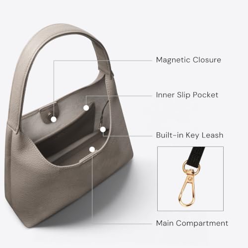 Image of Hobo Bags for Women, Small Slouchy Hobo Purse, Soft Vegan Leather Shoulder Bag Trendy Everyday Tote Handbag, 11'' (28cm)