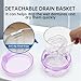 Leakproof Denture Case Purple Denture Soaking Cup False Teeth Container, Dental Denture Bath Holder Storage Box Retainer Cleaner Case for Traveling - Leak Proof and Lid Waterproof
