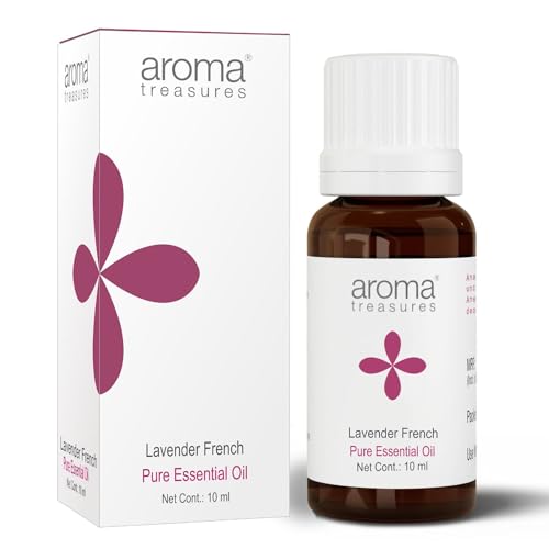 Image of Aroma Treasures Lavender French Essential Oil | 100% Pure & Natural Theraputic Essential oil for healthy Skin, body, Aromatherapy - 10ml