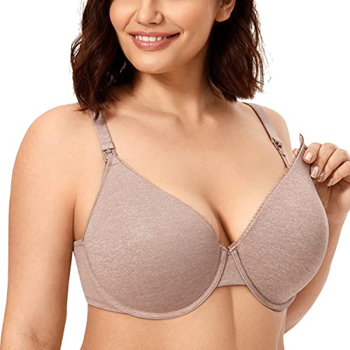 CALVENA Women's Full Sling Lightly Padded Underwire Maternity Nursing Bra for Breastfeeding2
