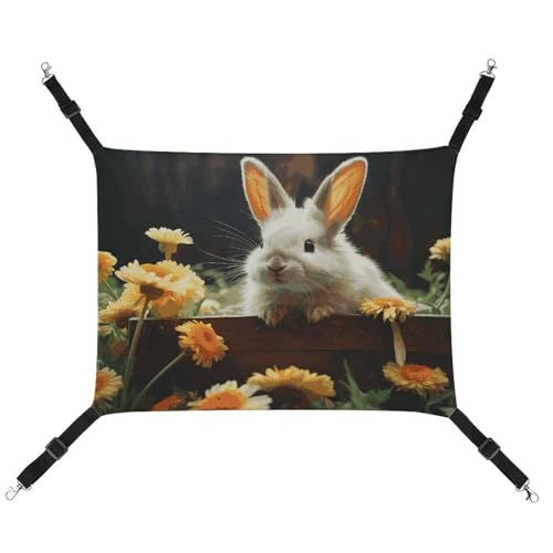 Hamac pour chat réglable - Lit doux suspendu lapin et petits animaux - 2