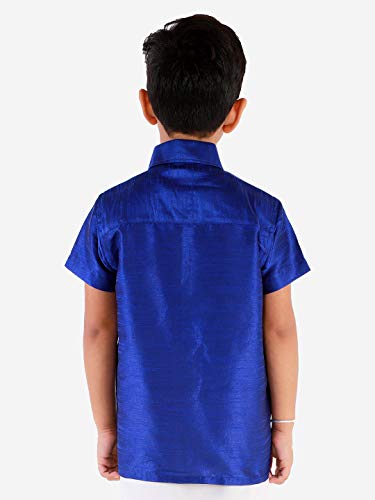 Image of VASTRAMAY Boy's Silk Blend Regular Fit Shirt