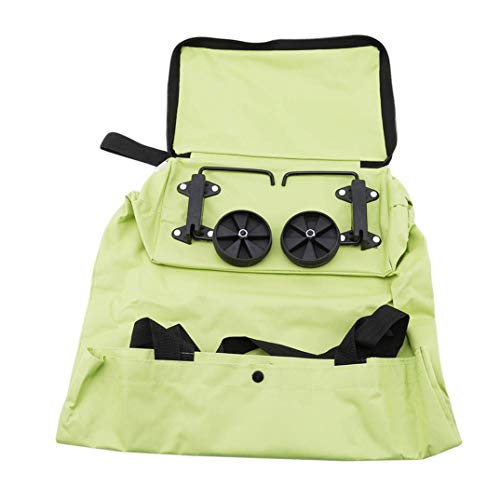 qiuqiu Zusammenklappbarer Einkaufswagen Doppelrad Faltbarer Trolley Wagengepäck Schulterhandtasche Auto Tragbare Dame… – Bild 3