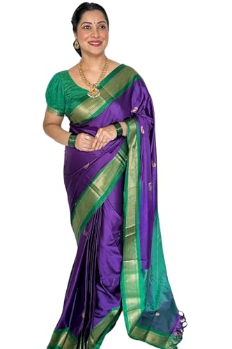 SGF11 Women's Kanjivaram Soft Lichi Silk Saree With Blouse Piece product image 7