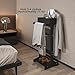 Brefhome Black Suit Valet Stand for Man,Clothes Stand with Storage and Top Tray,Used in Entryway, Office, Living Room