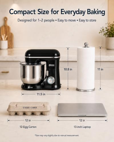 Image of Kitchen in the Box Stand Mixer, 3.5 QT Kitchen Electric Mixer for Baking