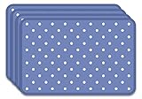 ✅ Fabricada en España. Panorama Salvamanteles Círculos Azul 45x30 cm Pack de 4 - Salvamanteles Individuales - Mantel Individual en Vinilo - Tapetes para Mesa - Manteles Individuales Antimanchas y Lavables