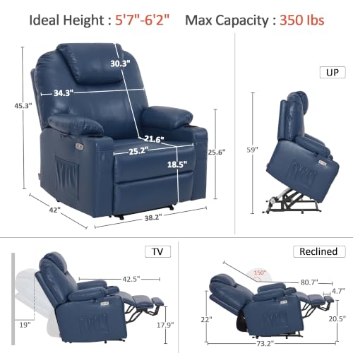 Image of MCombo Oversized Power Lift Recliner Chair for Elderly, Big and Tall R7510