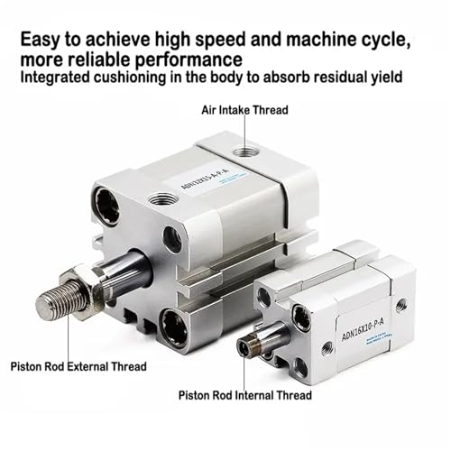 Vérin pneumatique double effet compact ADN 40x35 alésage 40 course 35 - 5