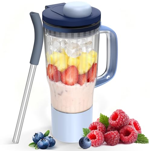 Image of 26oz Travel Tumbler Replacement for Ninja BlendBOSS Blender (Blue)