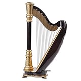 PUNK 1:12 Scale Miniature Instrument Music Case Stand Miniature Musical Instrument (Harp:8x14x4.5cm)