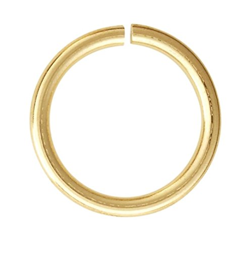 200pcs 12mm (0.47 Inch) Open Jump Ring O Ring Connector (wire - 1mm 0.04 inch 18 Gauge) 14k Gold Plated for Jewelry Craft Making CF168-12