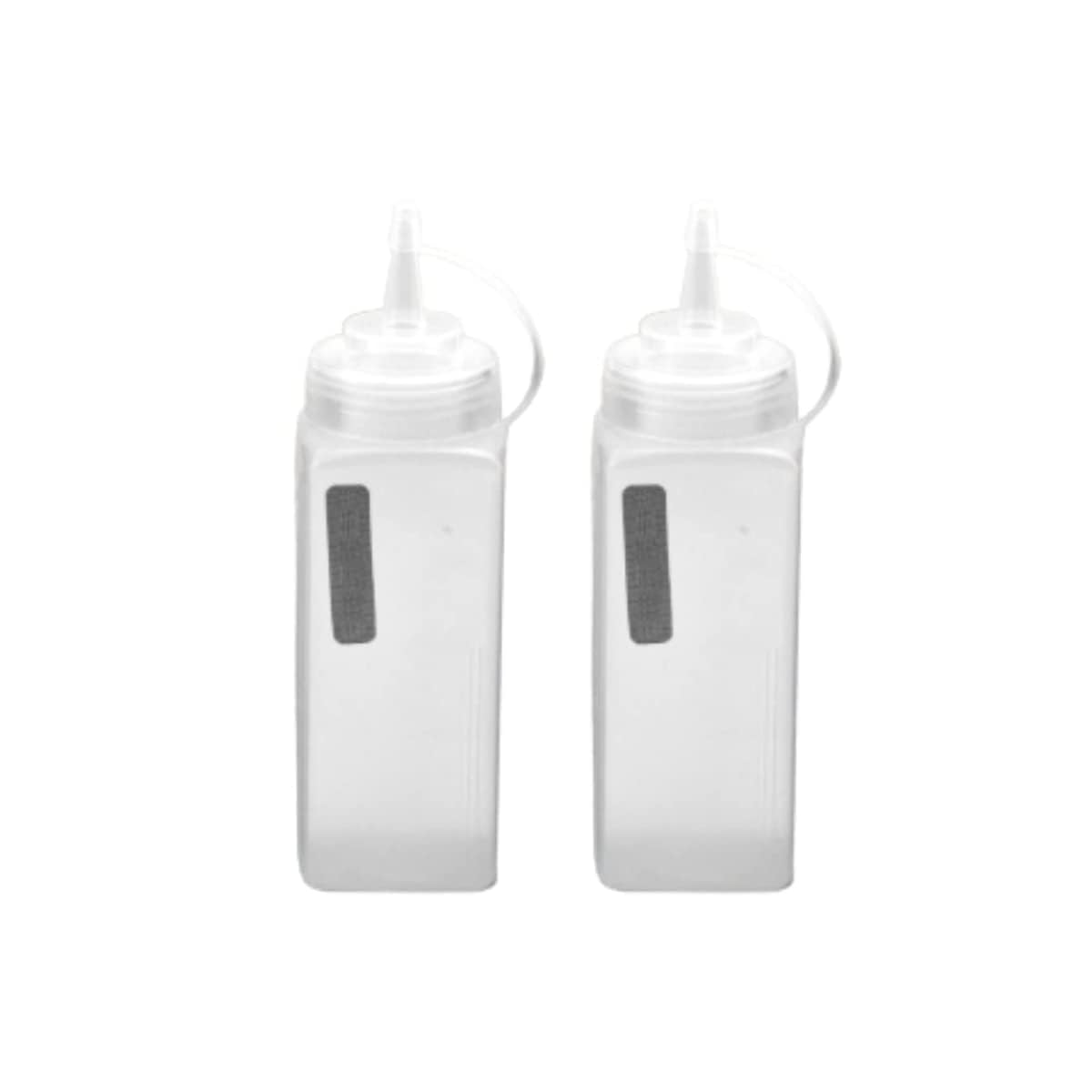 500ml Square Squeeze Sauce Bottles Set of 2 | Leakproof Plastic Condiment Dispenser for Ketchup, Mustard, BBQ Sauce, Mayonnaise, Oil & Salad Dressing | Refillable Kitchen Bottles-image-1