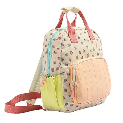 Godneei Mochilas, mochila para niños, mochila infantil, mochila de jardín de infantes, mochila casual, mini mochila diaria, bolsa de viaje, estampado de fresas, naranja, S