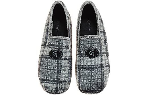 Calzados Romero. Garzon. Zapatilla Confortable de Casa para Hombre Paño de Invierno Aterciopelado. Negro Talla 44