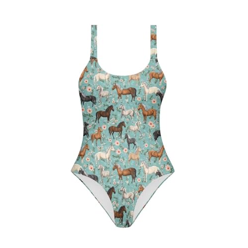 Image of Uourmeti Girls' One-Piece Swimwear Halter Bathing Suit Big Kids Summer Beach Swim Suits Swimming Wear