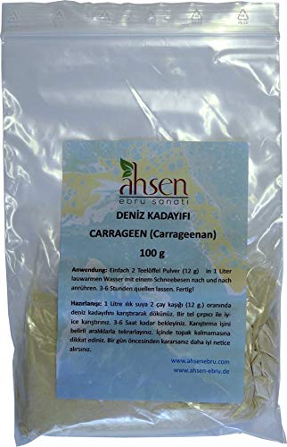 Ahsen-Ebru 100 g Carrageen Kerajin Deniz Kadayifi Kivam artirici Ebru Tozu
