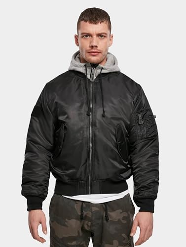 Image of Brandit Men's MA1 Sweat Hooded Jacket Olive /Gray