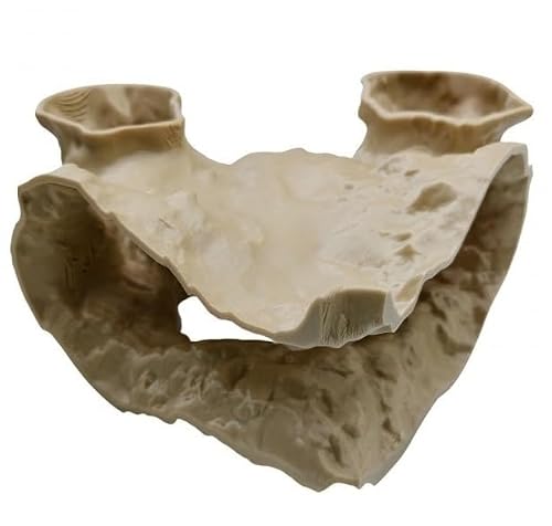 Wyvix Aquarium Rocks Cave, Fish Tank Gravel Tunnel and Hideout, Underground Landscape for Corner Decorations(Brown,190 * 190 * 110mm)