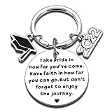 Christmas Gifts for Women Men Boy Girl Son Daughter Senior Grad PHD Master Graduates Inspirational Keychain for Middle High School College Student Graduation Back to School for Him Her from Dad Mom