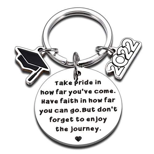 Christmas Gifts for Women Men Boy Girl Son Daughter Senior Grad PHD Master Graduates Inspirational Keychain for Middle High School College Student Graduation Back to School for Him Her from Dad Mom