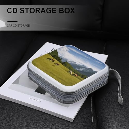 Carpeta de almacenamiento para 40 CD y DVD con funda rígida protectora 6