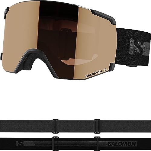 Salomon S/view Access Unisex-Brille Ski Snowboarden, Erweitertes Sichtfeld, Augenermüdung und Blendreduzierung und kein Beschlagen mehr, Schwarz, Einheitsgröße