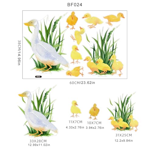 Vinilo Decorativo de Pato para Ventana 38x60 cm miniatura 5