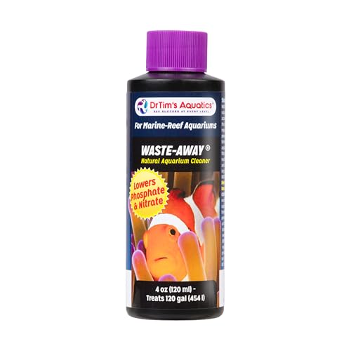 DrTim’s Aquatics Waste-Away Reef – 4 oz – Natural Maintenance Formula – Helps Break Down Hidden Organic Waste, Supports Flow & Clarity, Keeps Filters Running Freely