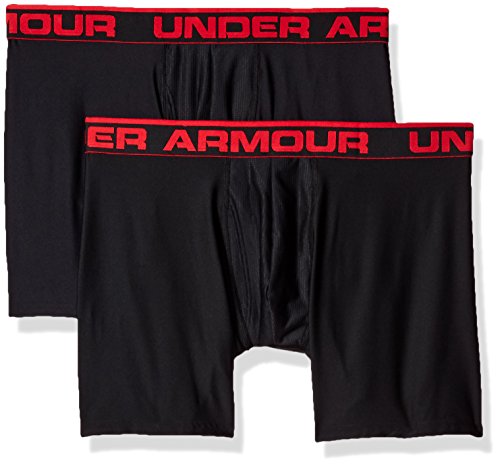 Under Armour O Series 6in Boxerjock - 2-Pack - Men's Black/Black, S