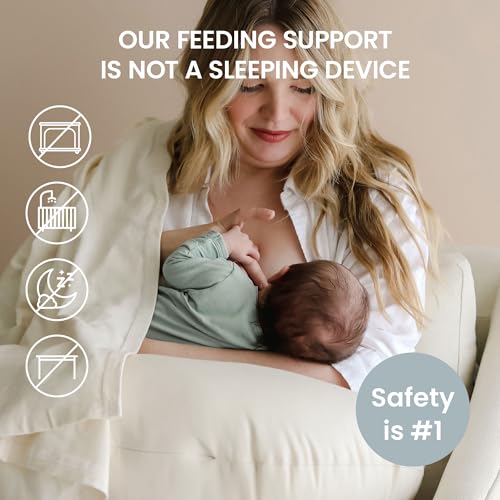 snuggle me organic nursing pillow new 2025 design  bottle amp breastfeeding pillow with organic cotton cover amp fiberfill machine washable feeding pillow newborn essentials must haves natural - v2