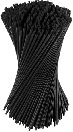 7.5 Inch Black Plastic Coffee & Cocktail Stirrer Straws, Disposable, Eco Friendly, Sip Stirrer, Bar Stirrer, Sip Straw, For Coffee, Cocktail, Latte and Tea - 7.5 Inches (10000)