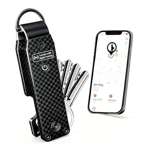 Organiseur de clés compact anti-rayures avec porte-clés Air en aluminium