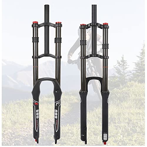 Fourche vélo de montagne à suspension pneumatique et axe 9mm pour frein à disque