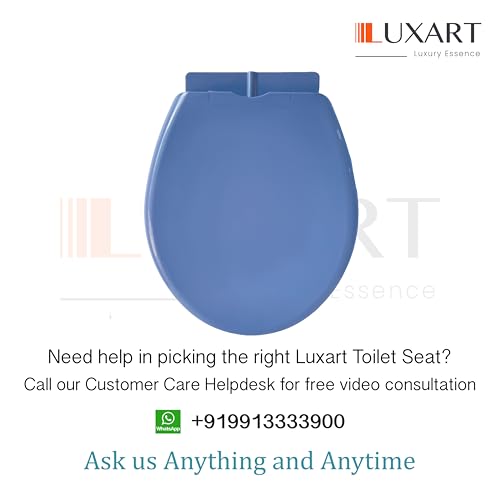 Image of LUXART Toilet Seat Cover 17.9L x 14.5W Inc Indian Commode Oval Seat Cover With Round Edge | EWC Non Soft Close Commode Cover With Installation Kit | PP Western Toilet Cover For Bathroom Commercial Use