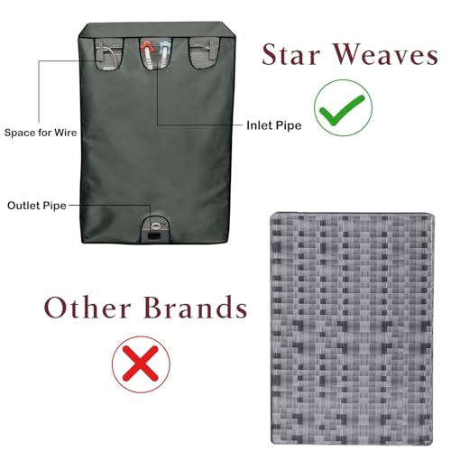 Image of Star Weaves Top Load Washing Machine Cover for Whirlpool 9.5 kg Fully-Automatic Top Loading 360 Bloomwash Pro, Grey