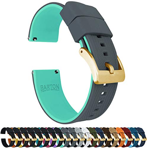 Image of BARTON Elite Silicone Watch Bands - Gold Buckle Quick Release