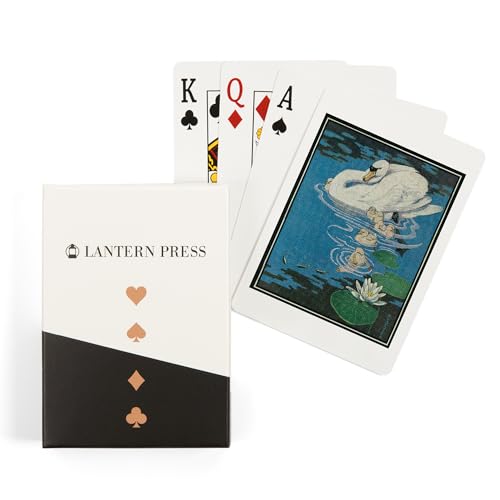 Baraja vista de cisne con cisne joven, 52 cartas póker
