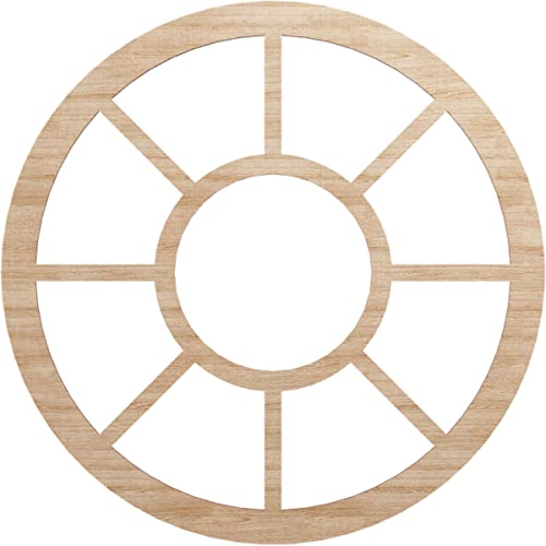 Ekena Millwork 28" OD x 10 1/8" ID x 1/4" T Grace Wood Fretwork Pierced Ceiling Medallion, Alder