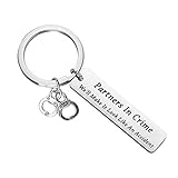 WUSUANED Handcuff Friendship Keychain Partners In Crime Best Friend Jewelry We'll Make It Look Like...