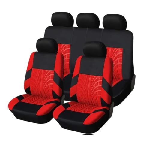 Housses siège voiture ensemble complet van universel tissu rouge