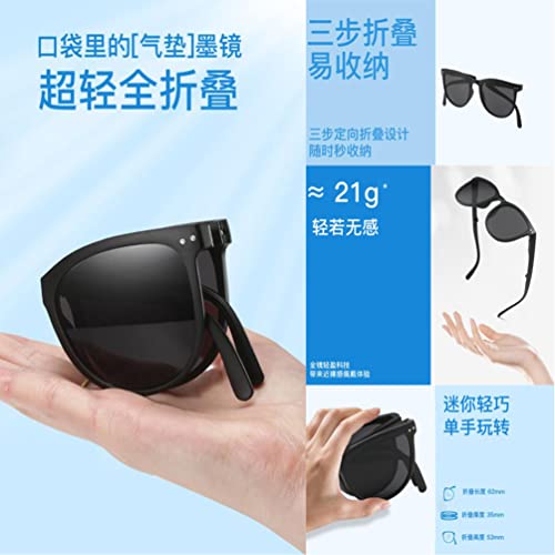 Folding Sunglasses UV400 Protection Sunscreen Sunglasses Men's Brown Shade Glasses2