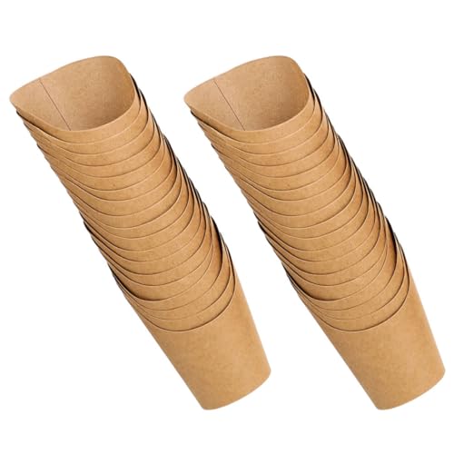 Gobelets en papier kraft marron pour snacks et frites | Lot de 100 pièces