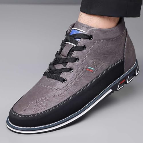 Image of Men's Casual Dress Boots Motorcycle Boots Plus Size Ankle Boots Lace Up Fashion Leather Boots Business Wedding Party Shoes