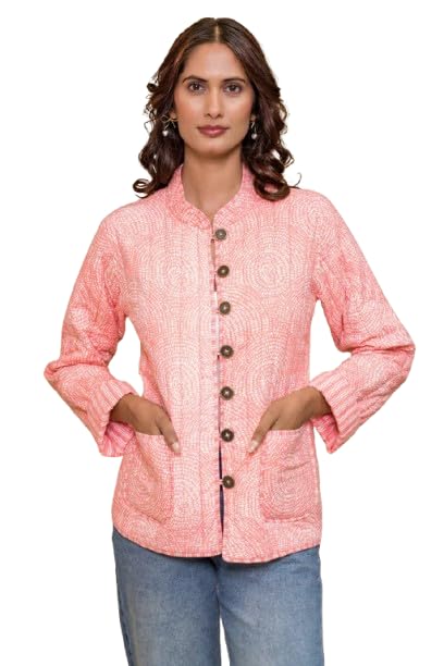 Image of Jackets for women | Cotton Quilted Reversible Short Jacket | Double Sided Warm Outerwear Coat for women |Jacket for women winter wear