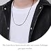 GFTCGK 4 Stück Lederband Halskette 2mm, Kunstleder Halskette Schwarz, Lederkette Mit Edelstahl Verschluss, Lederhalsband für Männer und Frauen(40-55cm)