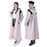 [Haikawi] レインコート 自転車 超軽量＆速乾 カッパ リュック対応/反射テープ 多機能 ポンチョ 通勤通学 防風防水 男女兼用 収納袋付き (ピンク, 3XL)